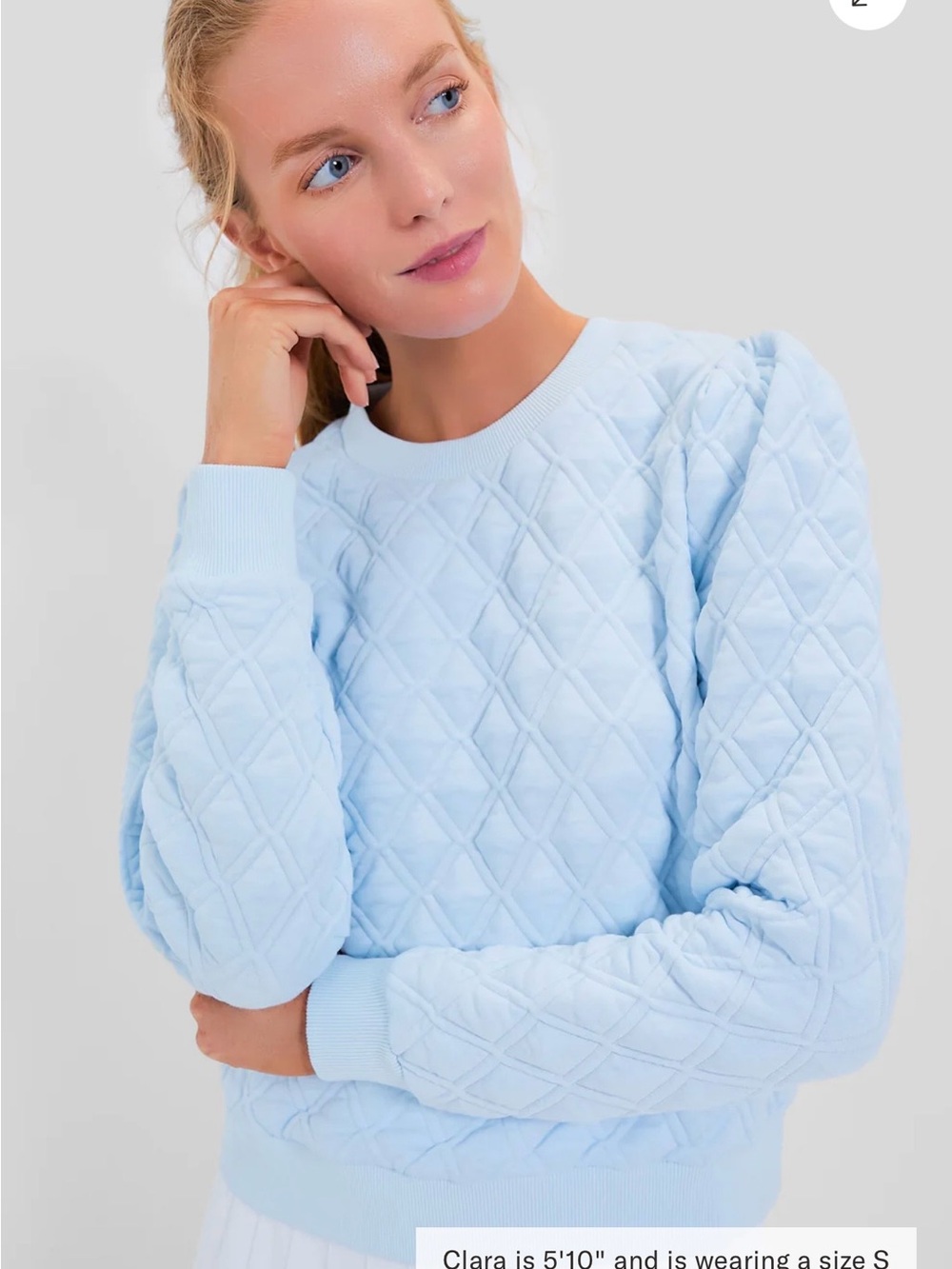 Tuckernuck Sky Quilted Crewneck Sweatshirt